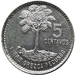 obverse: GUATEMALA ,5 centavos argento 1964