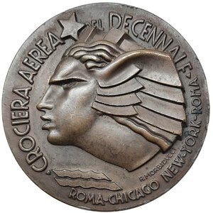 obverse: Medaglia Crociera aerea del decennale, opus Morbiducci 1933,  diam. 59,6 mm