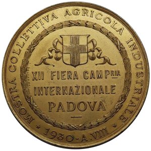 obverse: Medaglia Fiera Campionaria Padova 1930 Diam.54 mm
