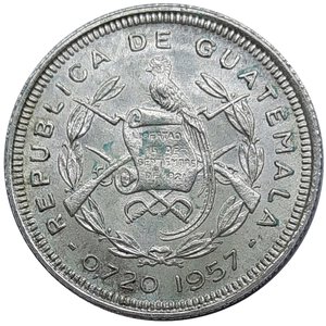 reverse: GUATEMALA ,10 centavos argento 1957