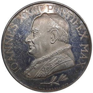 obverse: Medaglia ,10° anniversario morte Giovanni XXIII argento  1973 diam.44 mm