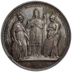 obverse: Stato Pontificio , Leone XIII , Medaglia argento Anno X 1887 diam.44 mm 