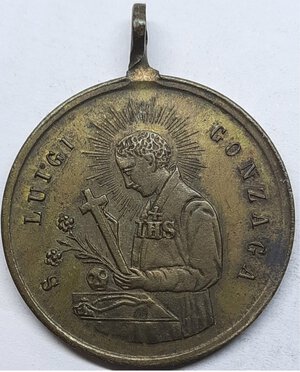 obverse: Medaglia Religiosa, Luigi Gonzaga - Fontanellato 