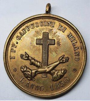 reverse: Medaglia Religiosa, Padri Cappuccini 1856