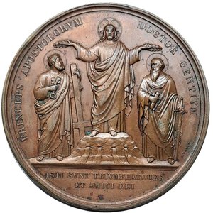 obverse: Stato Pontificio , Pio IX ,Medaglia  1867 Anniversario Martirio S.Pietro e Paolo diam.70 mm