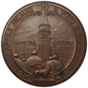 obverse: Medaglia Ricostruzione Campanile San Marco 1912 ,diam.43 mm 