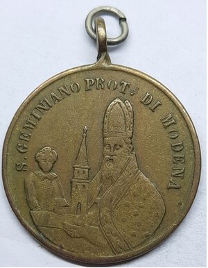 obverse: Medaglia Religiosa, San Geminiano 1854 