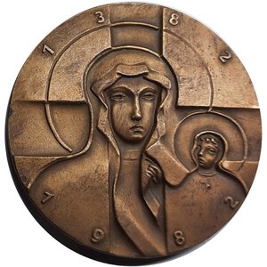 reverse: Polonia, Medaglia 1982 Giovanni Paolo II  Czestochova diam 60 mm 