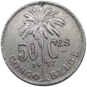 obverse: CONGO BELGA  ,50 Centimes 1927
