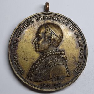 reverse: Stato Pontificio ,Leone XII ,Medaglia 1893 Chiesa di S. gioachino diam.47mm