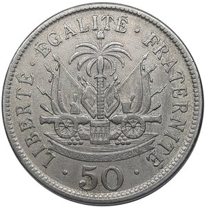 obverse: HAITI , 50 centimes 1908