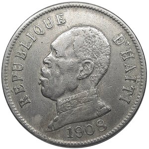 reverse: HAITI , 50 centimes 1908