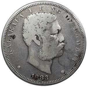 reverse: HAWAII , 1 dollaro argento 1883 RARA