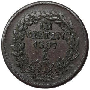 reverse: MESSICO , 1 centavo 1897