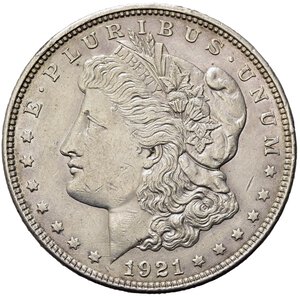 reverse: STATI UNITI. Dollaro Morgan 1921. AG. qSPL