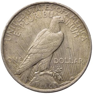 reverse: STATI UNITI. Dollaro Peace 1923. Ag. BB+