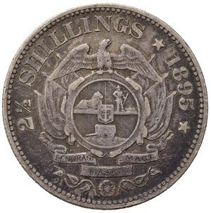 reverse: SUDAFRICA. Repubblica. 2 1/2 Shillings 1895. Ag. BB