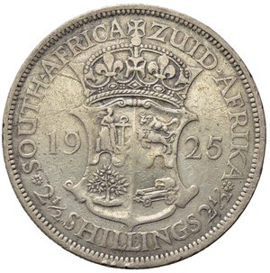 reverse: SUDAFRICA. Giorgio V. 2 1/2 Shillings 1925. Ag. qBB
