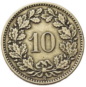reverse: SVIZZERA. 10 Rappen 1873 B. BB