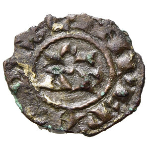 reverse: BRINDISI. Enrico Vidi Svevia (1191-1196) con la moglie Costanza d Altavilla. Mezzo denaro Mi (0,25 g). qBB