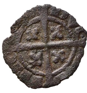 obverse: BRINDISI. Carlo I d Angiò (1266-1278). Denaro Mi (0,47 g). MIR 339. R3. qBB