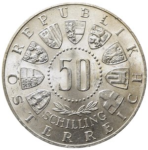 obverse: AUSTRIA. 50 Schilling 1963. Ag. qFDC