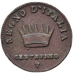 reverse: MILANO. Napoleone I re d Italia (1805-1814). 1 Centesimo 1808 M. BB