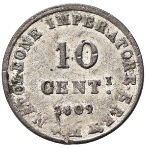 reverse: MILANO. Napoleone I re d Italia (1805-1814). 10 centesimi 1809 M. Mi (1,86 g). Gig.198. qSPL