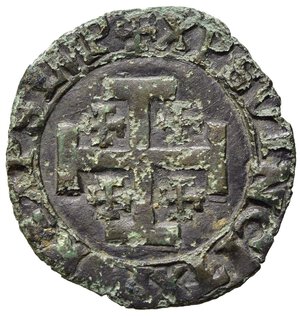 obverse: NAPOLI. Carlo VIII (1495). Cavallo. AE (1,36 g). MIR 99. Raro. MB-BB
