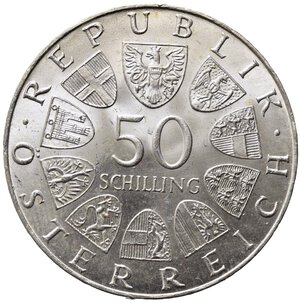 obverse: AUSTRIA. 50 schilling 1972. Ag. FDC