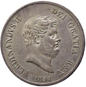 reverse: NAPOLI. Ferdinando II di Borbone (1830-1859). Piastra da 120 grana 1856. Ag (27,52 g - 37 mm). Magliocca 566. qFDC