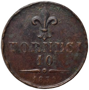 reverse: NAPOLI. Francesco II (1859-1860). 10 tornesi 1859. Cu. Gig. 4. qBB