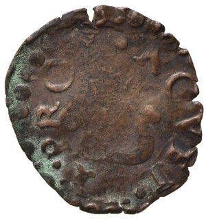 obverse: NOVELLARA. Alfonso II Gonzaga (1644-1678). Anonime di Alfonso II. Quattrino con Volto Santo del tipo Lucca Cu (0,61 g). MIR 889 R. MB