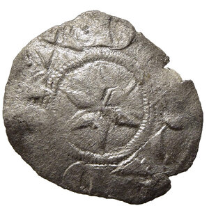 reverse: PADOVA.  REPUBBLICA (1271-1328). Denaro piccolo scodellato. Ag (0,20 g). D/ e R/ Stella a 6 raggi. Biaggi 1725. BB