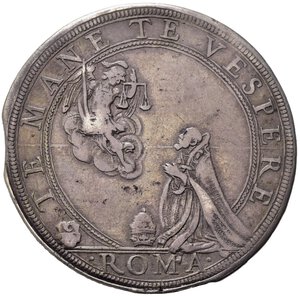 reverse: ROMA. Stato Pontificio. Urbano VIII (1623-1644). Piastra 1643 Anno XX. Ag (31,66 g). MIR 1697/2; Muntoni 33. Rara. BB