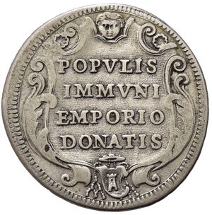 reverse: ROMA. Stato Pontificio. Clemente XII (1730-1740). Testone POPVLIS IMMVNI EMPORIO DONATIS. Ag (7,95 g). Muntoni 40. qBB/BB