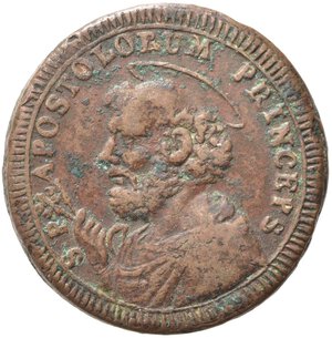 reverse: ROMA. Pio VI (1775-1799). Sanpietrino  da 2 e 1/2 baiocchi 1796. Cu (17,76 g - 30 mm). BB