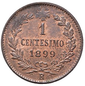 reverse: Umberto I (1878-1900). 1 centesimo 1899. Gig.61. FDC