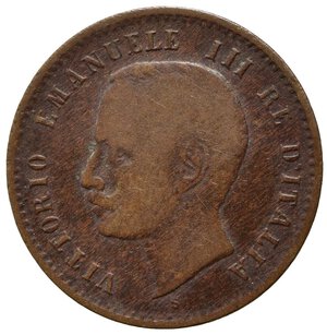 obverse: Vittorio Emanuele III (1900-1943). 2 centesimi 1907 