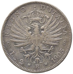 reverse: Vittorio Emanuele III (1900-1943). 2 lire 1905 