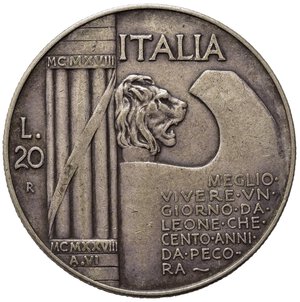 reverse: Vittorio Emanuele III (1900-1943). 20 lire 