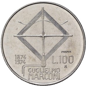 reverse: REPUBBLICA ITALIANA. 100 lire 1974 