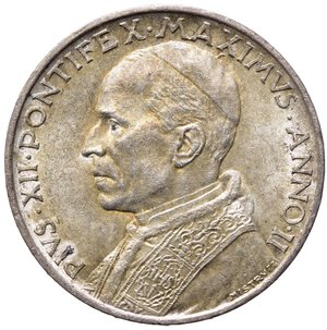 obverse: VATICANO. Pio XII (1939-1958). 5 lire 1940. Ag. SPL-FDC