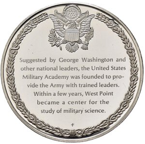 reverse: Medaglie Estere. Stati Uniti. The Franklin Mint Bicentennial History Of the United States Corps, Army and Navy. Medaglia 1974 Ag Sterling (24,85 g). Proof