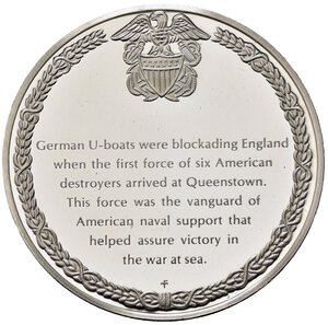reverse: Medaglie Estere. Stati Uniti. The Franklin Mint Bicentennial History Of the United States Corps, Army and Navy. Medaglia 1974 Ag Sterling (24,85 g). Proof