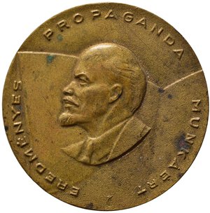 obverse: MEDAGLIE ESTERE. Ungheria. Medaglia di propaganda comunista. Lenin. AE (94,67 g - 68,9 mm). BB