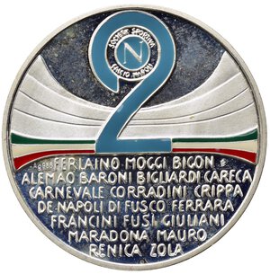 reverse: MEDAGLIE ITALIANE. Medaglia Napoli Campione d Italia 1989/1990. IPZS. Ag. Con Cofanetto. Proof