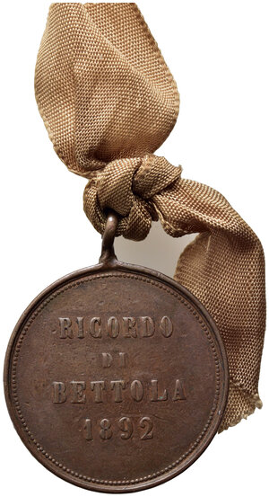 obverse: Medaglie italiane. Medaglia Ricordo di Bettola 1892 - Cristoforo Colombo. AE (13,30 g - 32 mm). BB