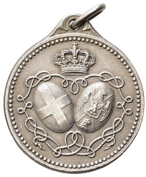 obverse: SAVOIA - Medaglia Roma natale 1940 , metallo argentato, diametro 2,3 cm, con anello, peso gr. 6.3, SPL. 