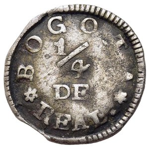 obverse: COLOMBIA. Republic of Nueva Granada (1837-1859). 1/4 Real 1846 Bogota. Ag (0,53 g). KM#90.1. qBB